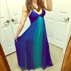H&M Blue Ombré Maxi Dress NWOT